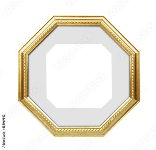 polygonal golden picture frame, photo frame