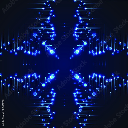Dynamic vertical line beams speed motion vector. Geometric neon teal radiance particles. Information technology lines shift up visual wallpaper. Speed motion progressive backdrop.