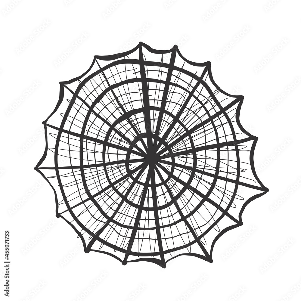 Obraz premium Spider web vector illustration 
