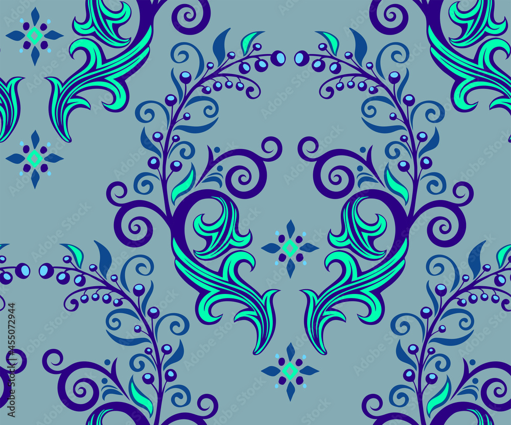 Vector ornamental hand drawing decorative baroque background. Ethnic seamless pattern ornament. Vector pattern. Vector ornamental hand drawing decorative baroque background. Ethnic seamless pattern ornament. Vector pattern.