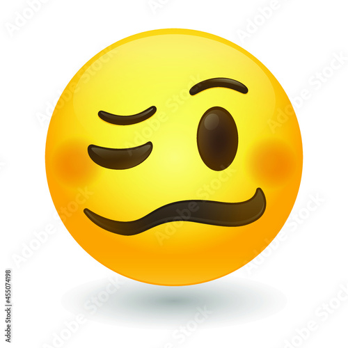 Woozy Emoji Icon Illustration Sign. Drunk Vector Symbol Emoticon Design Vector Clip Art. photo