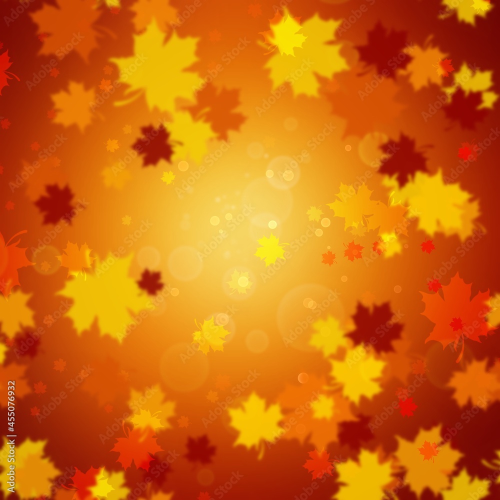 Fototapeta premium Abstract background of autumn leaves.