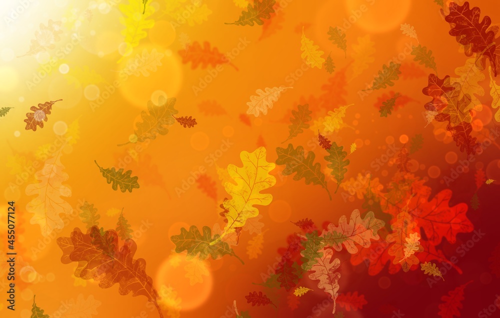 Bright colored background with autumn leaves. Bright colored background with autumn leaves.
