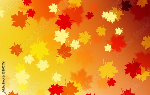 Bright colored background with autumn leaves.