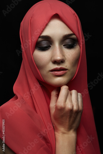 woman with headscarf