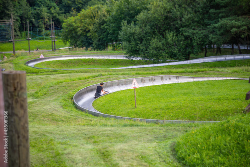 Konstfotografi Bobova draha or bobsled in Prague, Czech Republic