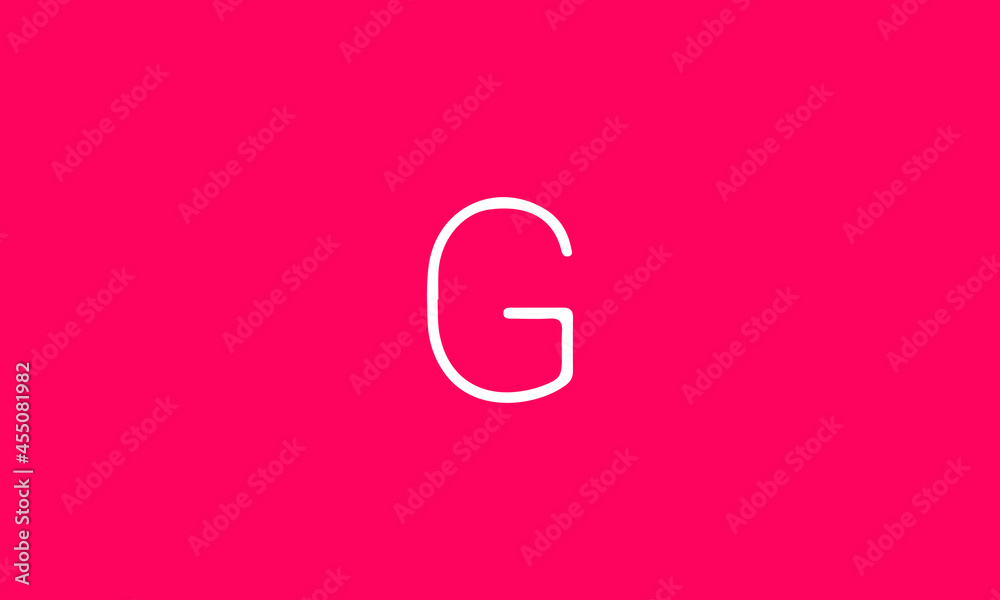G is a simple vector with pink background. G is a simple vector with pink background.