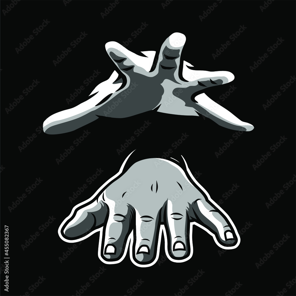 Hand and helping hand vector logo design inspiration, Design element for logo, poster, card, banner, emblem, t shirt. Vector illustration Hand and helping hand vector logo design inspiration, Design element for logo, poster, card, banner, emblem, t shirt. Vector illustration
