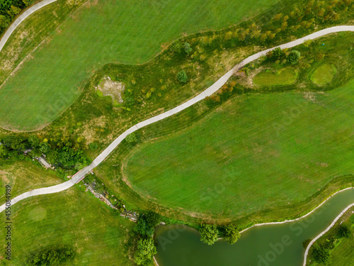 Aerial photography of Qingdao Coastline Golf Course