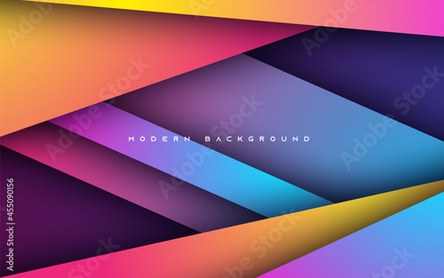 Abstract gradient background colorful overlap layers