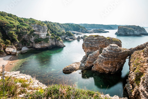 The rocky coast of Bagirganli village of Kandira district. Kocaeli