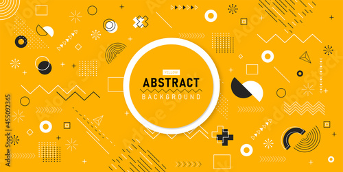 geometric background memphis design Retro Line Art Line Elements For Web Vintage Advertisement Commercial Banner Poster In Concept Art