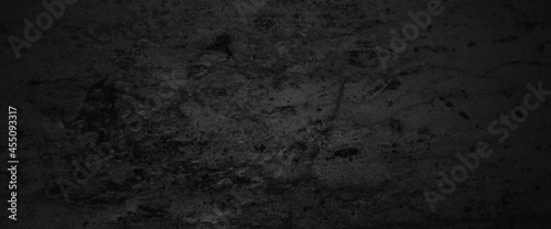 Scary on damaged grungy crack and broken concrete bricks wall and floor, black and white photo concept of horror and Halloween  © Background Studio