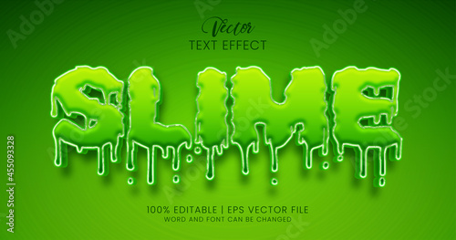 Slime text, green and sticky editable text effect style