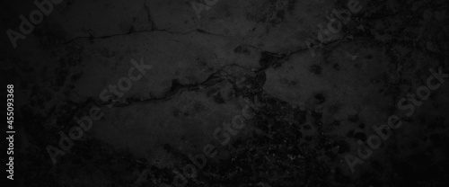 Scary on damaged grungy crack and broken concrete bricks wall and floor, black and white photo concept of horror and Halloween  © Background Studio