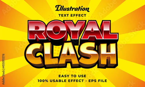 editable royal clash vector text effect with modern style 