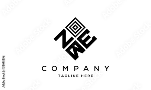 NEB square three latter logo vector