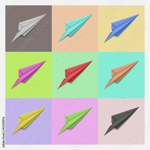 toy colorful paper airplanes