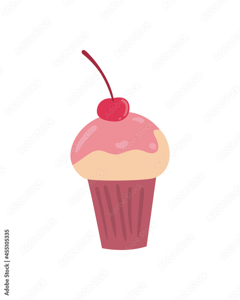 cupcake with cherry cupcake with cherry