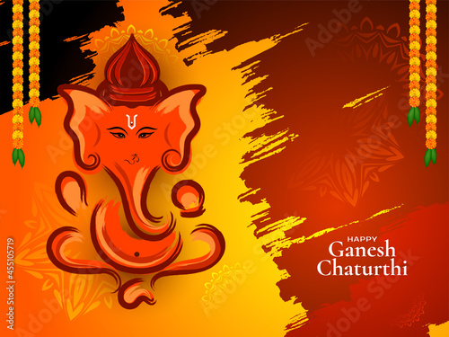 Happy Ganesh Chaturthi festival religious celebration background