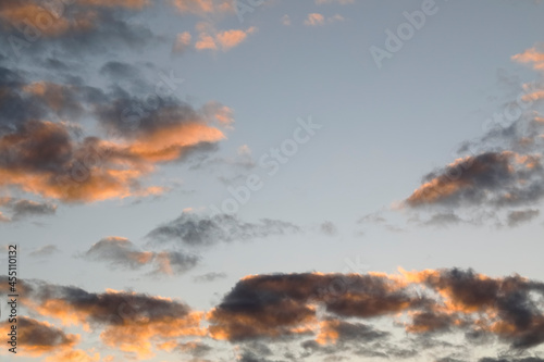 Cloudy sky at sunset © marek_usz