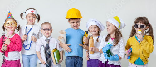 Kids playing in professions