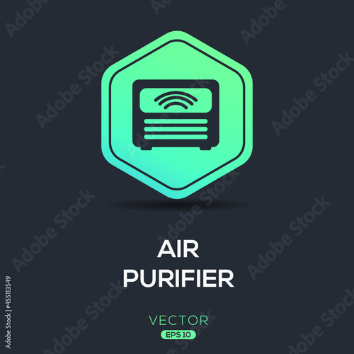 Creative (Air purifier) Icon ,Vector sign.