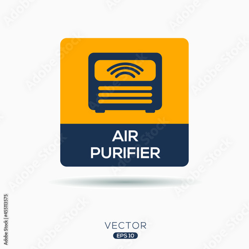 Creative (Air purifier) Icon ,Vector sign.