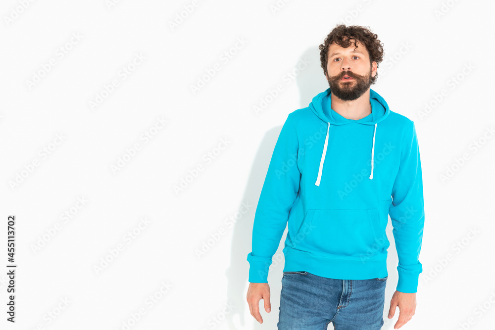 Fototapeta premium young casual man posing with tough attitude