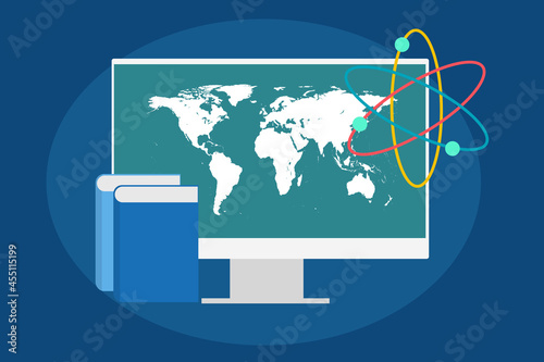 Web Education or e-learning concept vector design.