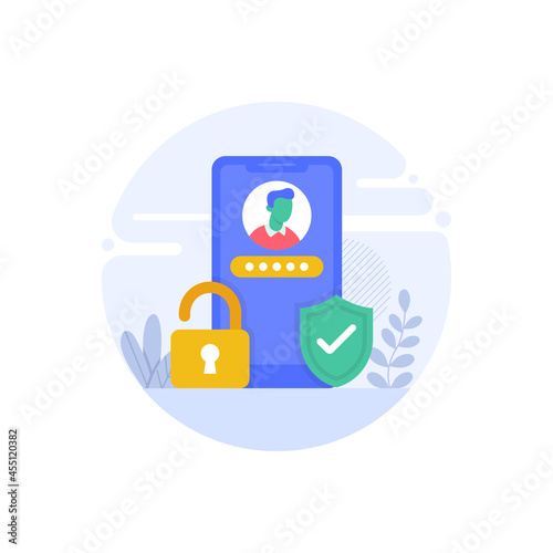 Verify Identity vector flat conceptual icon style illustration. EPS 10 file