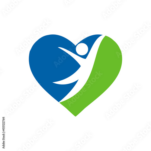 Non profit logo, people, healthy vector illustration.