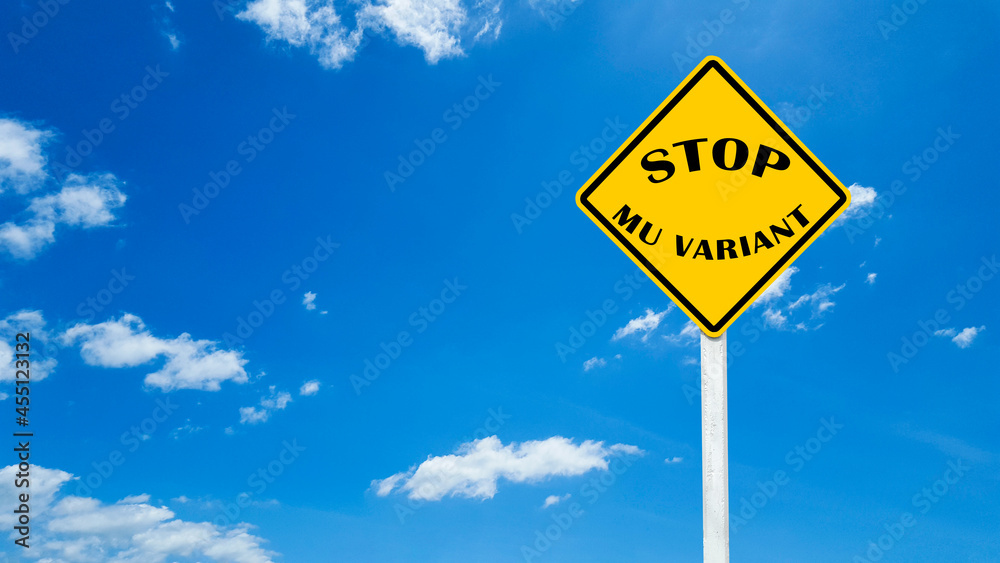 Naklejka premium Yellow sign with text