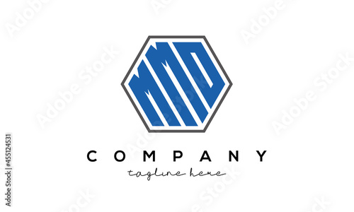 letters MMO creative polygon logo victor template