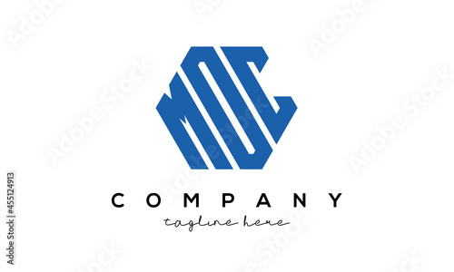 letters MOC creative polygon logo victor template