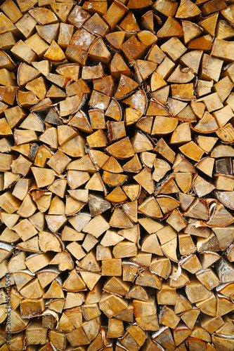 Background of many logs, close up