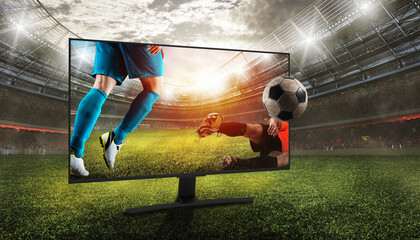 Realistic vision of a soccer game through television broadcasts