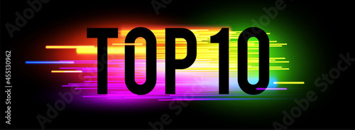 Top 10. Liquid color neon sign with light effect.