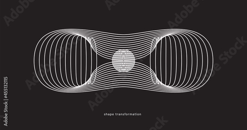 Geometric Vector Shape. Figure isolated on background.