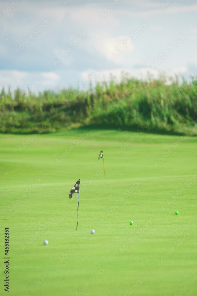Links. Summer landscape overlooking the hills of the golf course. Links. Summer landscape overlooking the hills of the golf course.