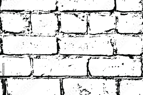 The grunge texture of a rough brick wall. Urban background. Abstract rough background. Vector illustration. Overlay template.