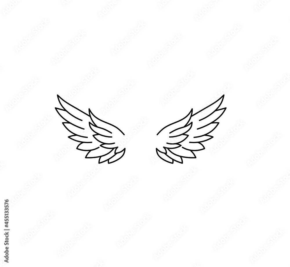 Vector angel wings tattoo design 24634077 Vector Art at Vecteezy-cheohanoi.vn