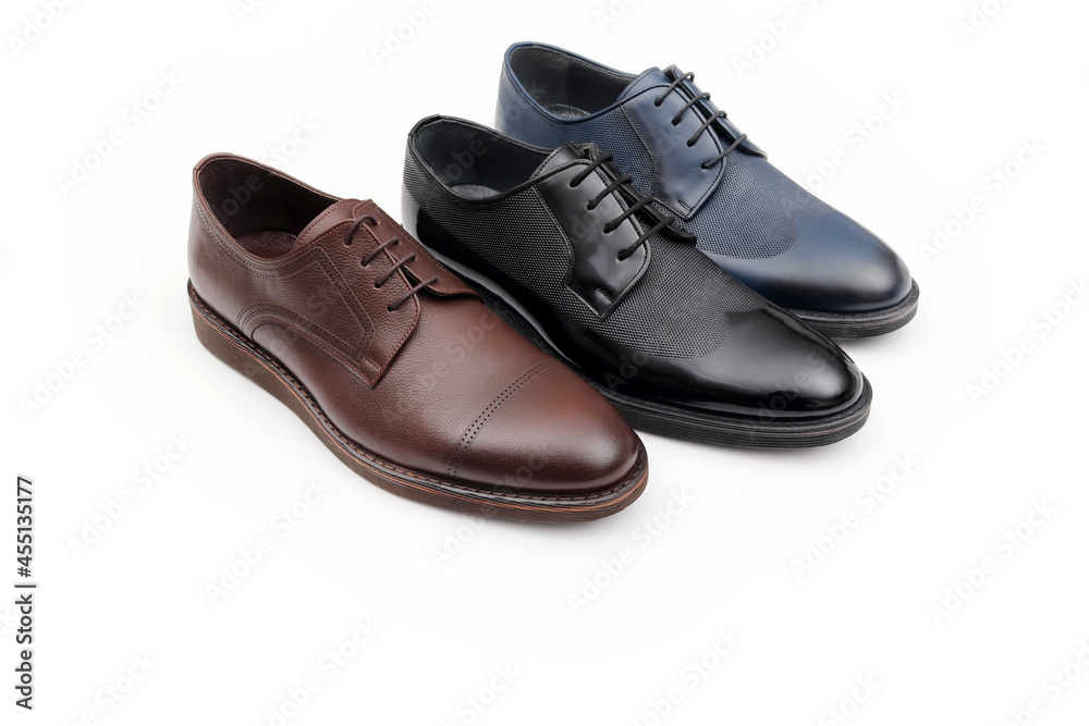 Classic, modern,  leather men's shoes