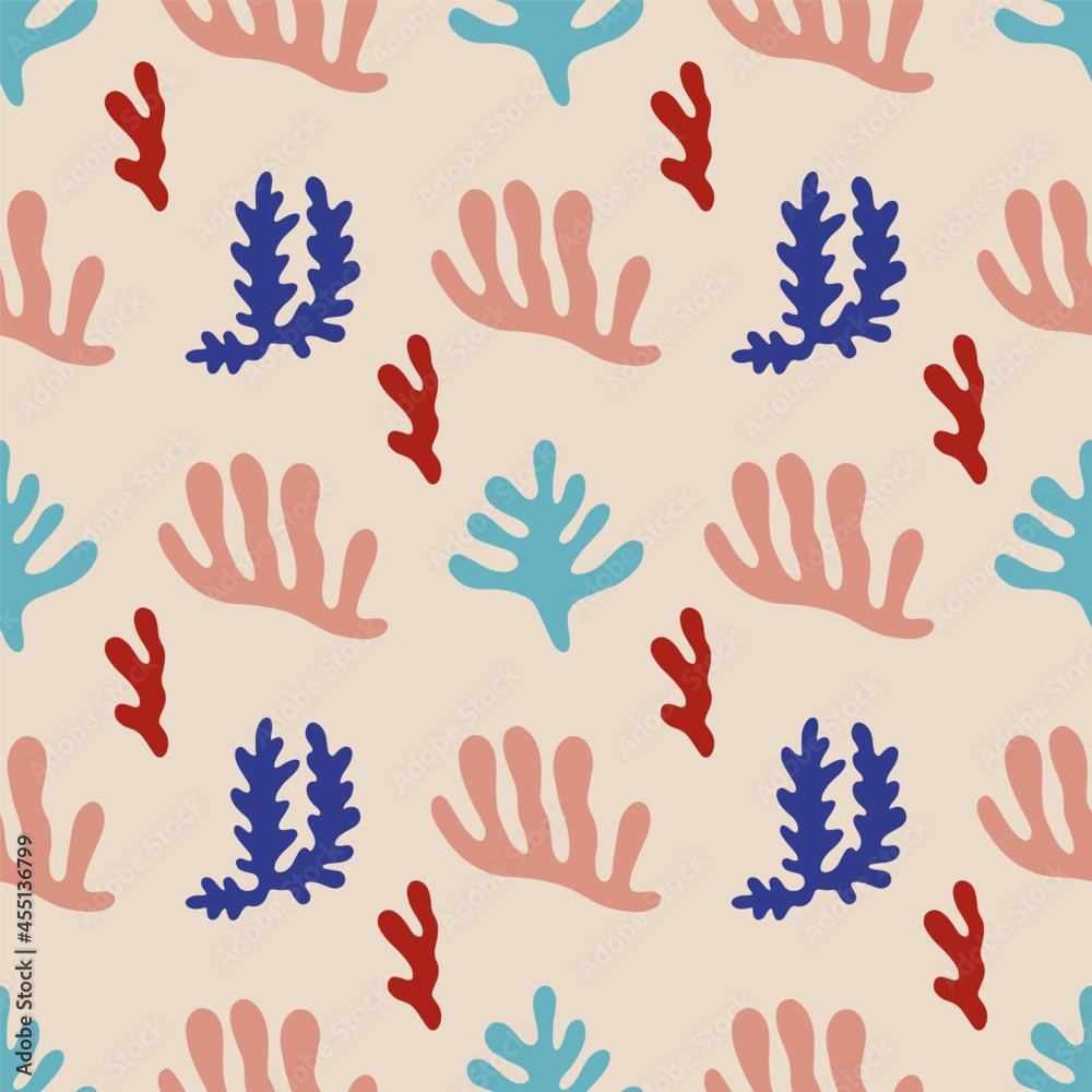 Modern seamless pattern with abstract shapes. Modern seamless pattern with abstract shapes.