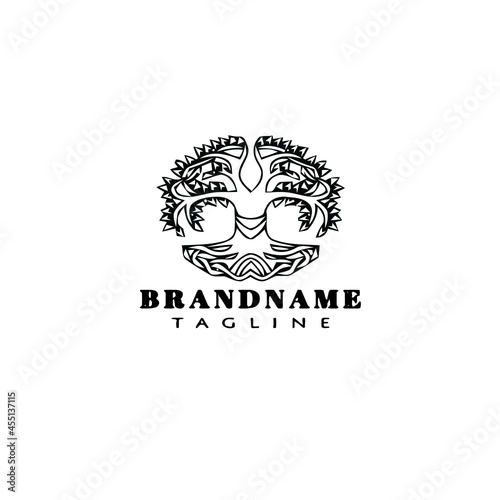 Wallpaper Mural tree with root or celtic tree logo cartoon icon design template black isolated vector illustration Torontodigital.ca