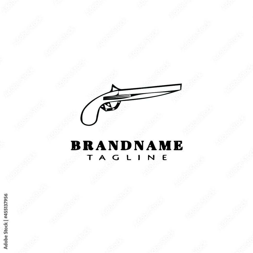 gun design logo template icon cute illustration gun design logo template icon cute illustration