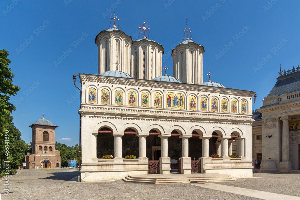 Patriarchal Palace and Cathedral  in city of Bucharest, Romania