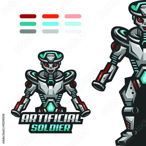 Robot Gaming Mascot Logo
