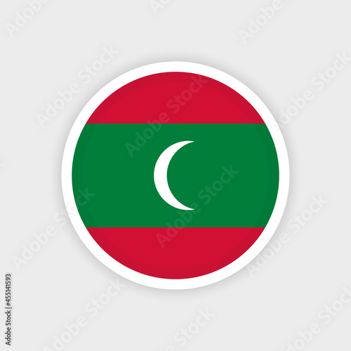 Flag of Maldives with circle frame and white background Free Download Flag of Maldives with circle frame and white background - GFXLoad