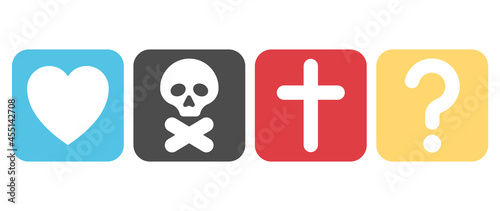 Christian icon concept. Christian symbols. Vector illustration